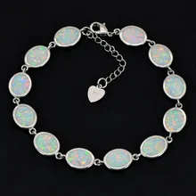 Опт и розница, модный тонкий синий огненный опал, браслет, 925 пробы, серебряные ювелирные изделия, BNT16022706