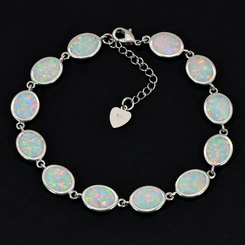 Wholesale & Retail Fashion Fine Blue Fire Opal Bracelet 925 Sterling ...