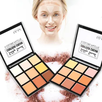 

Foundation Concealer Cream Palette Concealer Contour Cosmetics Waterproof 9 Color Corrector Face Concealer Conturing Palette