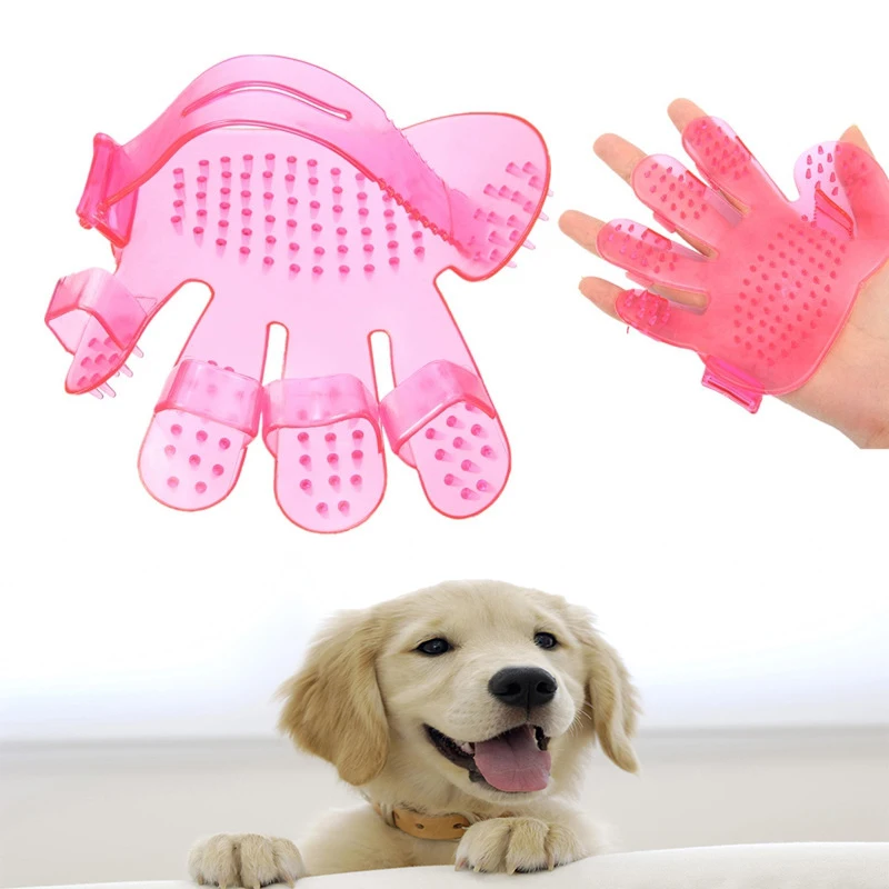 2Pcs Dog comb brush glove grooming Massager Gentle Efficient for dogs