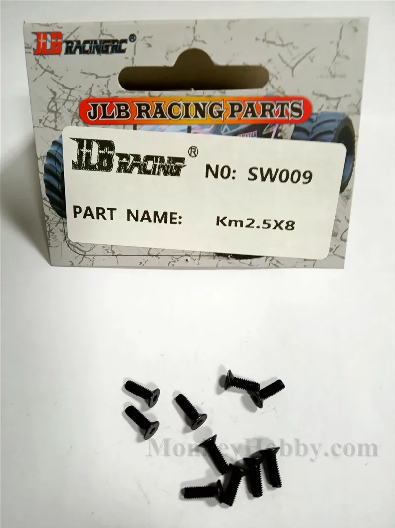 

JLB SW009 KM2.5X8mm 10pcs Screw CHEETAH 11101 21101 1/10 RC Car Parts