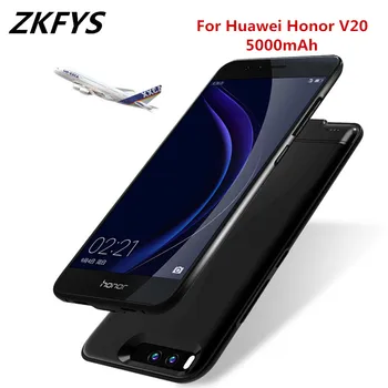 

ZKFYS 5000mAh Metal Frame Anti-drop Power Bank Charging Case For Huawei Honor V20 Fast Charger Battery Case
