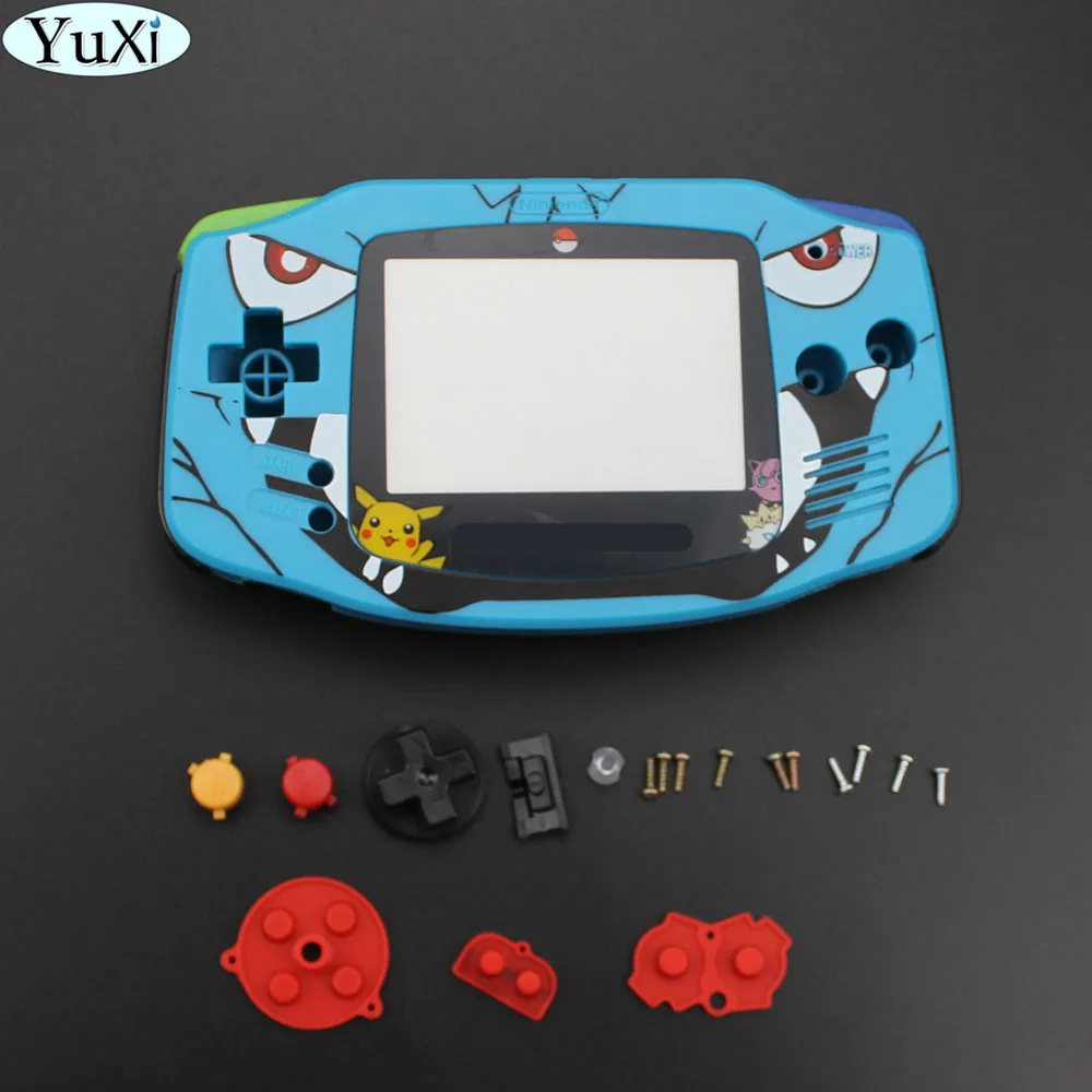 Grey Color Housing Shell Case Cover Skin replacement for Gameboy Advance for GBA Limited Edition with rubber pads