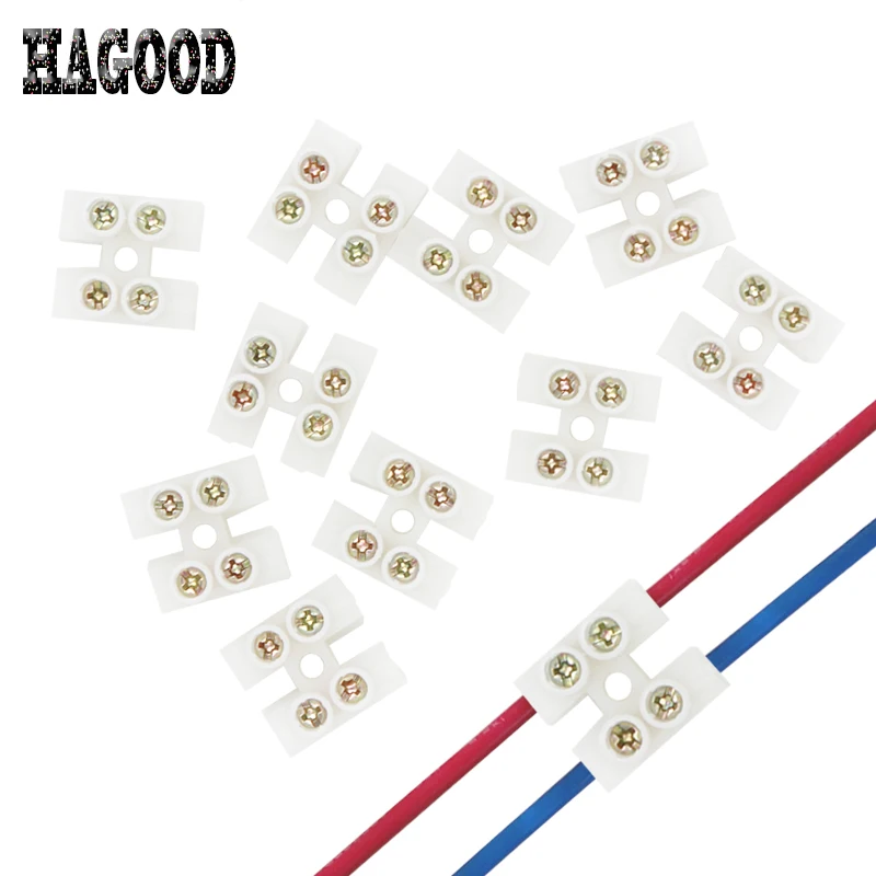 

10pcs 2p 10A Screw Connector wire with no welding Flame retardant Quick Connector cable clamp 2 Way Easy Fit for led strip Lamp