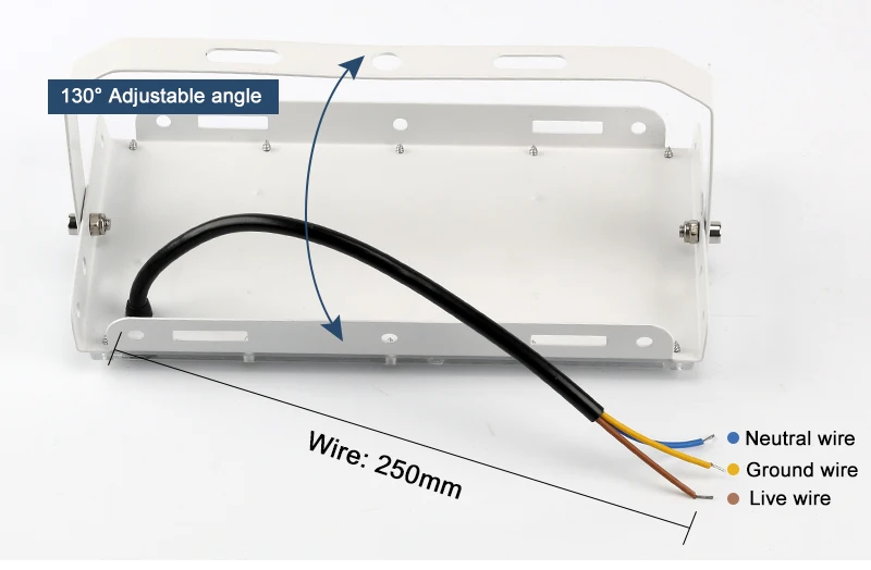 Светодиодный прожектор 50 W 220 V 240 V Прожектор IP65 Водонепроницаемый открытый настенный отражатель освещения Сад Квадратный прожектор