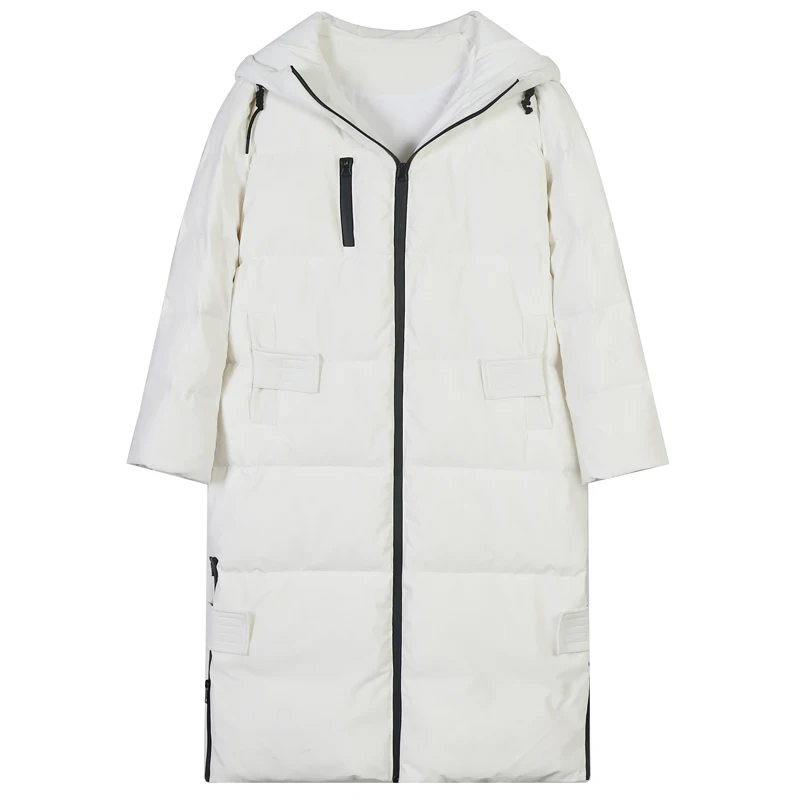 ELF SACK Winter New Warm Woman Down Coat 90% White Duck Down Thick Full Loose Women Jackets Casual Loose Femme Padded Coat