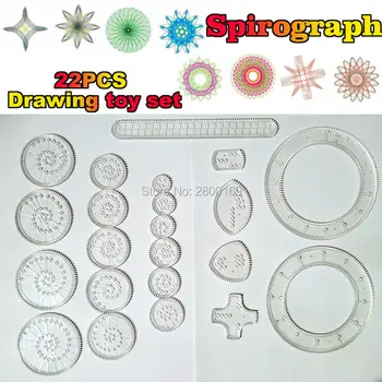 

Spirograph Drawing 22PCS Accessories Creative Drawing Toys,Spiral Designs Interlocking Gears & Wheels Educational toys for kids
