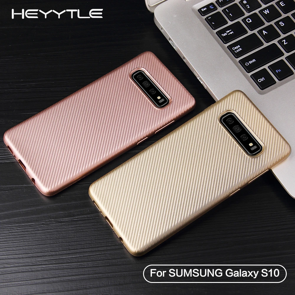 Heyytle Мягкий чехол из углеродного волокна для samsung Galaxy S10 S9 S8 плюс S7 край A5 A8 A7 ультра