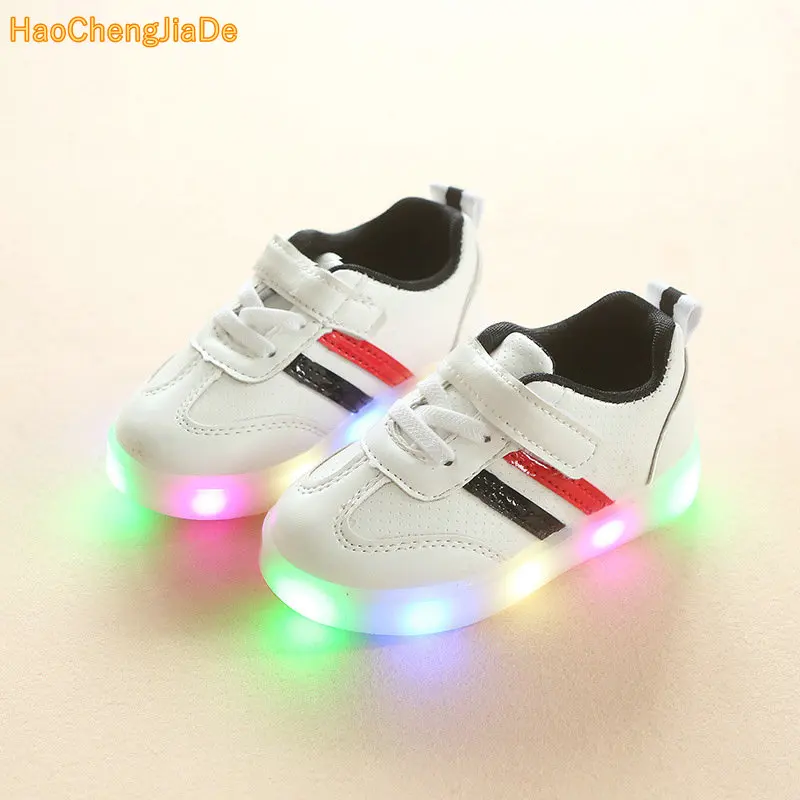 

Children Lamp Children In The Spring and Autumn New Fund New Canvas Shoes Leisure Cartoon Boy Bright Led Shoes of The Girls