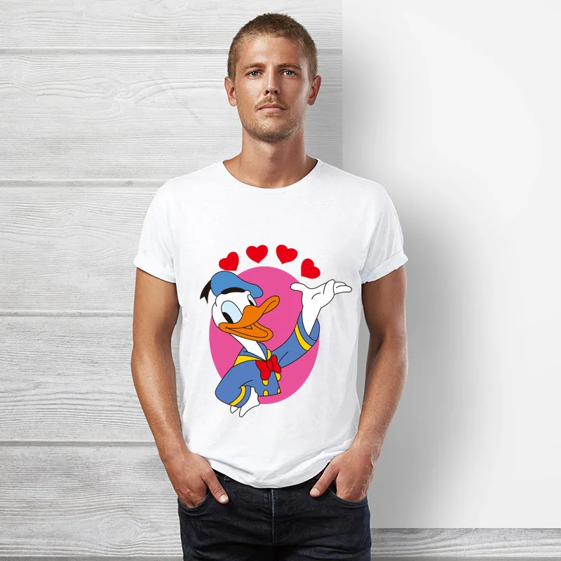 Seestern, новинка, в стиле хип-хоп, с рисунком Дональда Дака, летняя футболка с коротким рукавом, для мужчин и женщин, забавная Милая утка, топы, футболка, causla, футболка