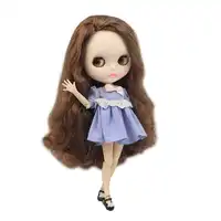 Blyth Nude Doll 1/6 Joint Body New matte face white skin Curly hair without bangs BJD toys gift Special Offer with hand set AB