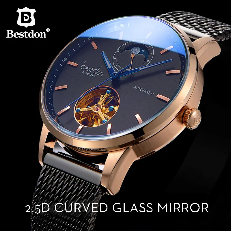 Bestdon الفاخرة الميكانيكية ووتش الرجال التلقائي الهيكل العظمي ساعة اليد منحني مرآة للماء الساعات سويسرا العلامة التجارية الأزياء جديد Bestdon الفاخرة الميكانيكية ووتش الرجال التلقائي الهيكل العظمي ساعة اليد منحني مرآة للماء الساعات سويسرا العلامة التجارية الأزياء جديد