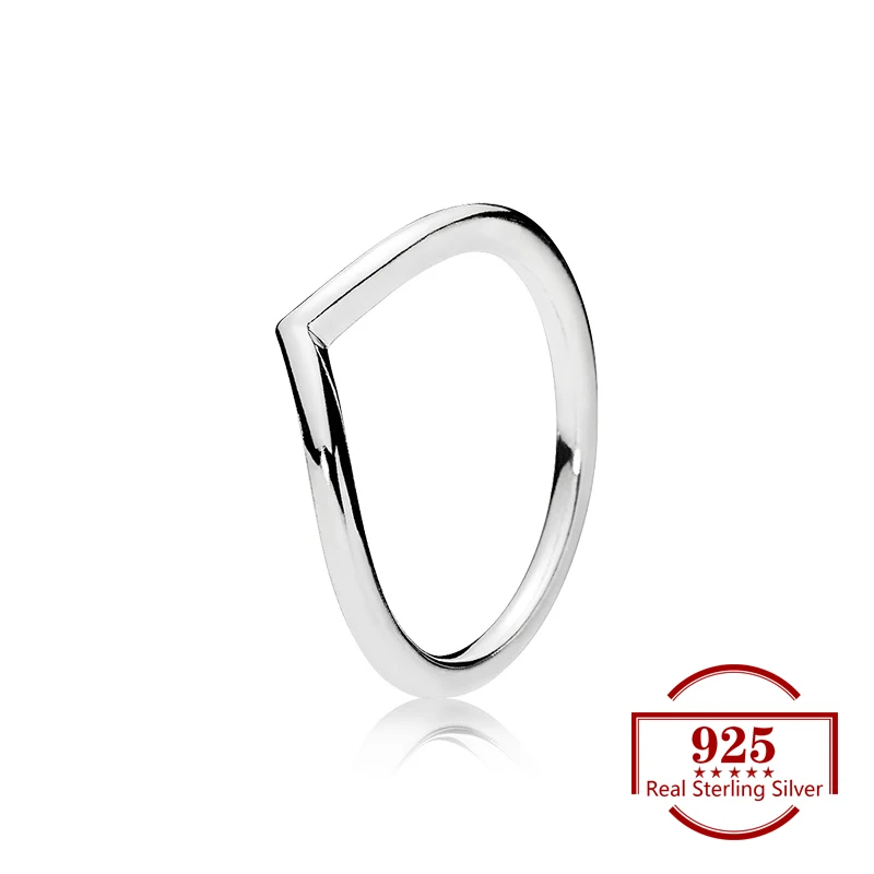 

925 Sterling Silver Heart-shaped Simple Ring Fits Trendy Jewelry Denmark Original Ring Women Jewelry Wedding Party Lover Gift