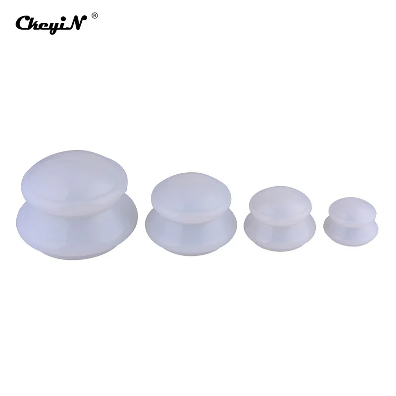 

4PCS Vacuum Cupping Cups Set Silicone Health Care Massager Suction Cans Muscle Slimming Relaxation Chinese Beauty Device Set 37