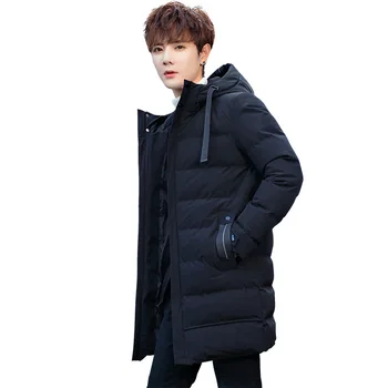 

Winter New Fashion Men's Cotton Coat Hooded Thick Long Cotton Suit Jacket Korean Men's Casual Warm Cotton Clothing Size M-4XL