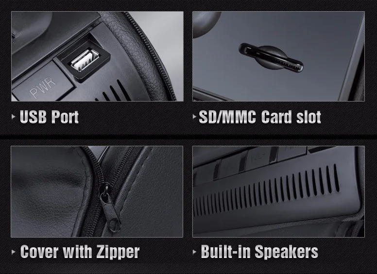 Perfect 2x9" Black Headrest Car DVD Headrest Car Monitor with DVD USB SD Function & 2 IR Headphones (Beige & Grey Optional) 2 Perfect 2x9" Black Headrest Car DVD Headrest Car Monitor with DVD USB SD Function & 2 IR Headphones (Beige & Grey Optional) 2