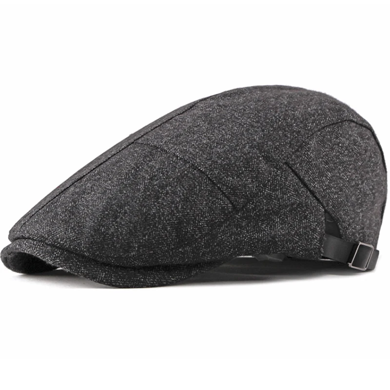 HT2190 Men Cap Spring Autumn Adjustable Flat Cap Men Berets Vintage Retro Newsboy Ivy Driver Cabbie Cap Artist Painter Beret Cap