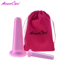 2 шт вакуумные банки для массажа лица силиконовые банки для массажа лица антицеллюлитный массажер для лица Набор банок Семейные вакуумные банки чашки