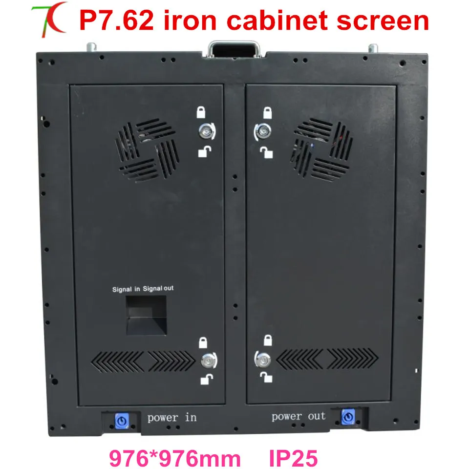 

976*976mm 8scan P7.62 equmipment cabinet led display with doors for fix installation or rental business