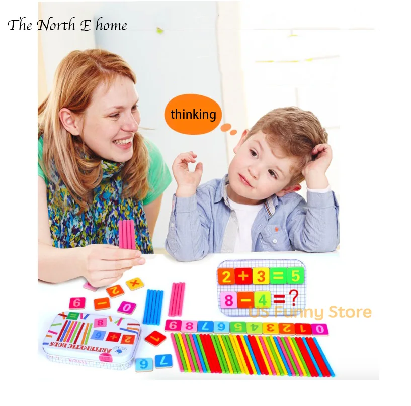 Wooden mathematics educational learning toy Teaching Aids