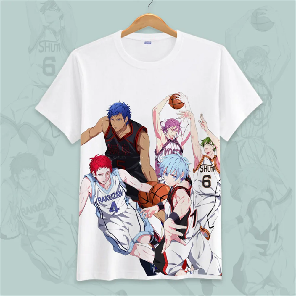 Косплей kuroko no Basket Kuroko футболки Тецуя аниме печатные футболки с коротким рукавом футболки Кагами Тайга повседневные летние топы