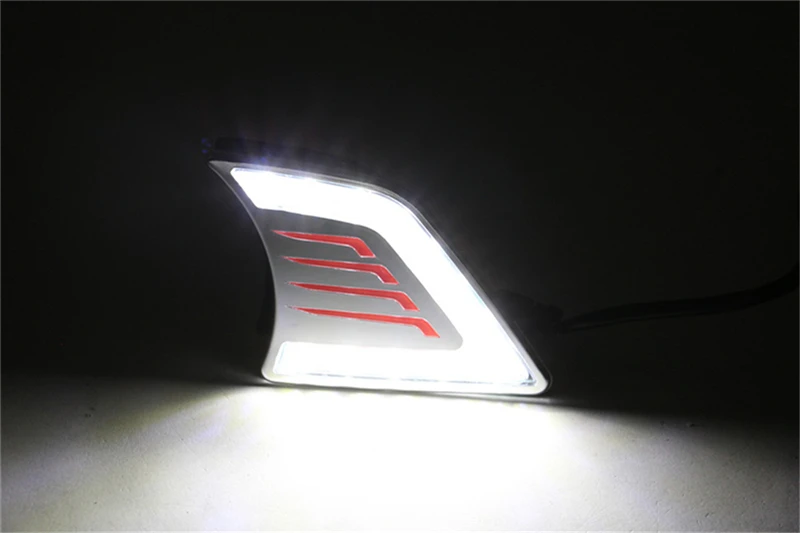 Автомобильный мигающий 2 шт. для Toyota Hilux Vigo 2012 2013 светодиодный DRL Дневной ходовой светильник Дневной светильник водонепроницаемый сигнальный фонарь автомобильный-Стайлинг