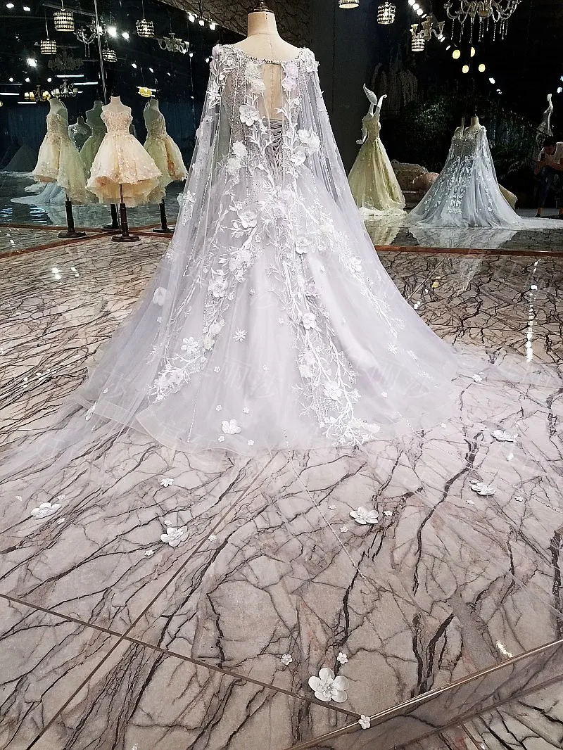 CloverBridal зимний романтический свадебный букет серые Выпускные платья Замочная скважина сзади со съемным 3 м шаль на плечи пряжа