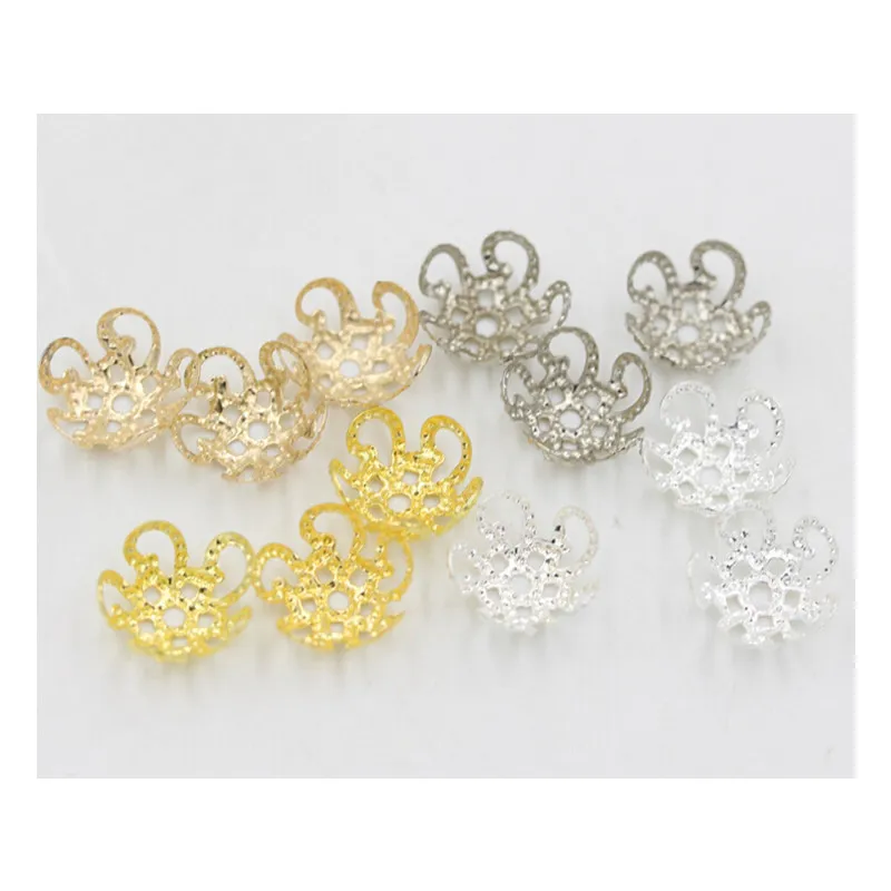 

10MM Flower Bead Caps gold/ silver Jewelry Findings Cheap Wholesale 300 pcs