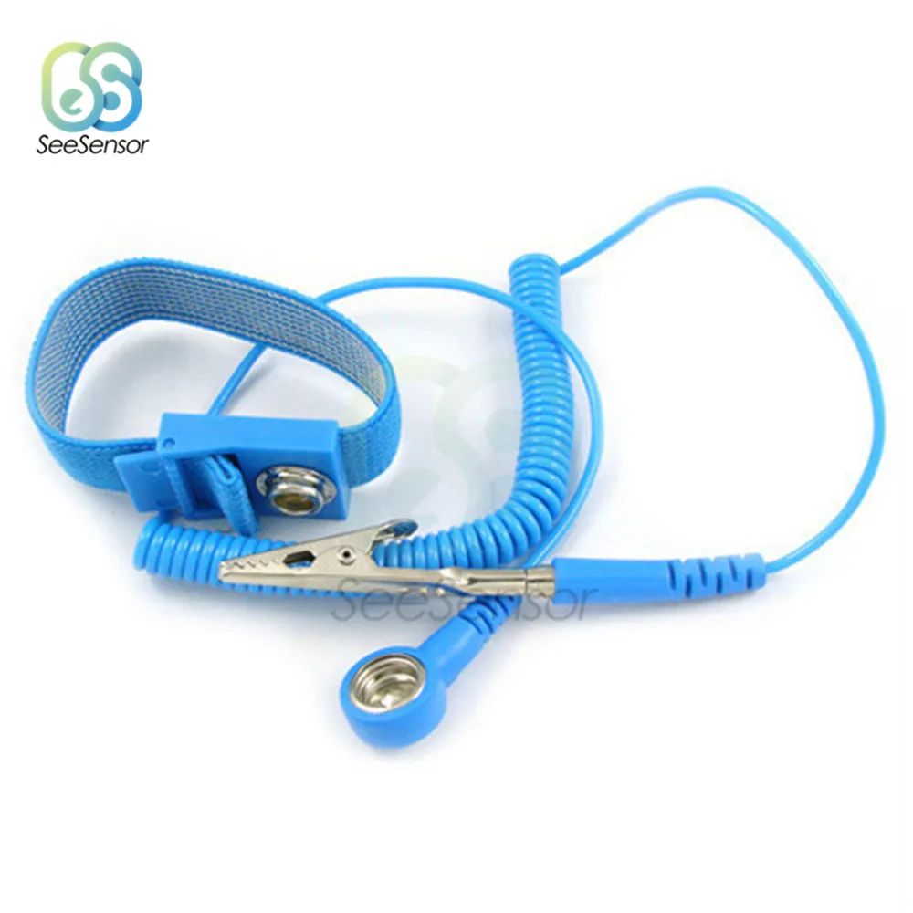 Flash Sale Inalámbrico inalámbrico Clip antiestático Anti estática pulsera ESD de la correa de muñeca de Cables para reparación electrónica herramientas de trabajo RLwqepokdYO