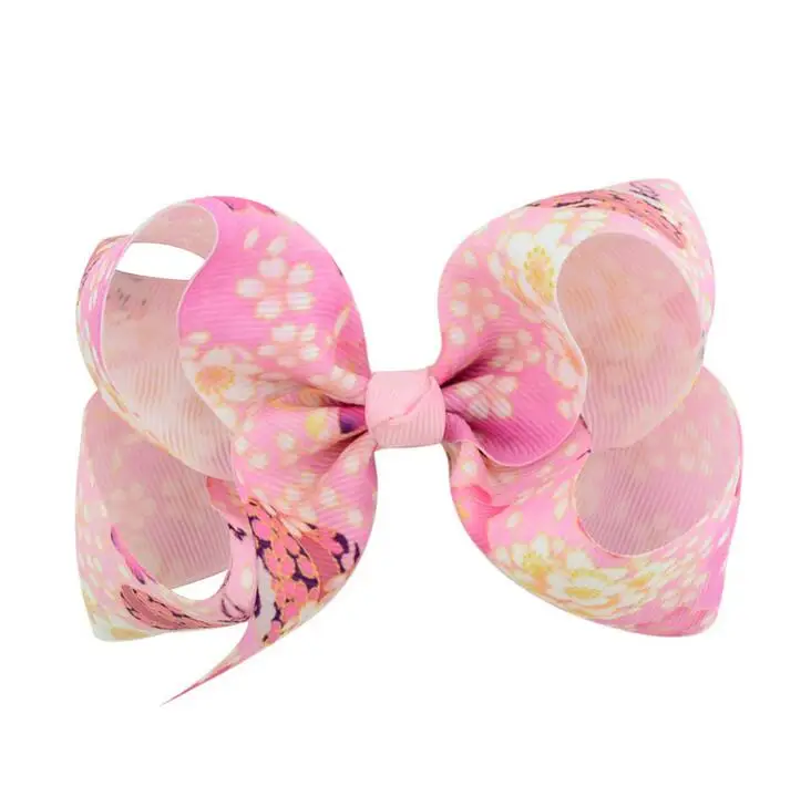 Peony ribbon hairbow6