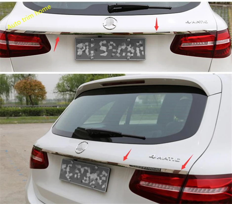 Lapetus верхняя часть для багажника задняя дверь Накладка полоса крышка отделка подходит для Mercedes Benz GLC X253- авто аксессуары