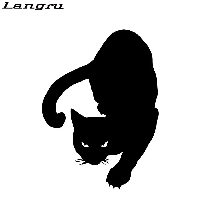 Langru Alert Cat забавная Виниловая наклейка для автомобиля классический автомобильный