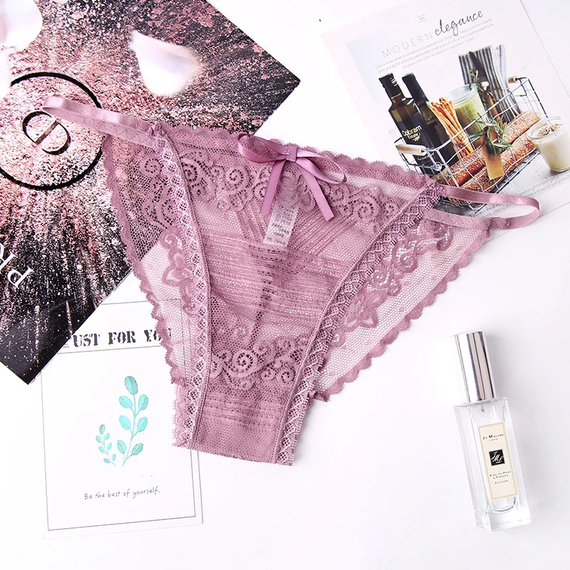 Women Sexy Hollow Transparent Lace Panties Low Waist High Elasticity Soft Lady Underwear Ruffle Delicate Flower Calcinha Breifs Women Sexy Hollow Transparent Lace Panties Low Waist High Elasticity Soft Lady Underwear Ruffle Delicate Flower Calcinha Breifs