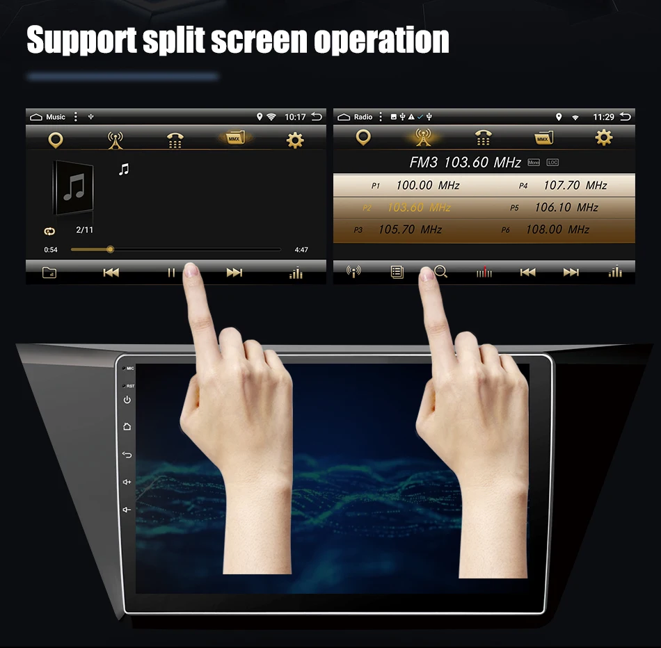 Best Eunavi Android 8.1 Octa-core 10.1 inch Car Radio HeadUnit GPS Navi Player for  VW Volkswagen Touran 2016 With SWC WIFI 2G+32G 18