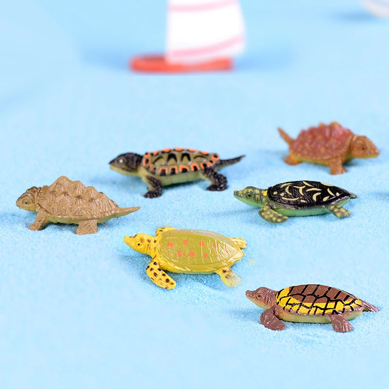 

12Pcs/Lot Cute Turtle Moss Micro Landscape Resin Craft Ornament Figurine Decoration