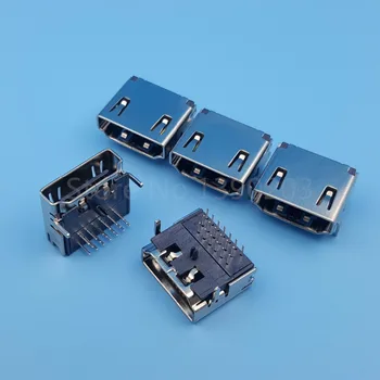 

50Pcs HDMI Type A 3Row 19Pin Right Angle Female Socket PCB DIP Solder Connector