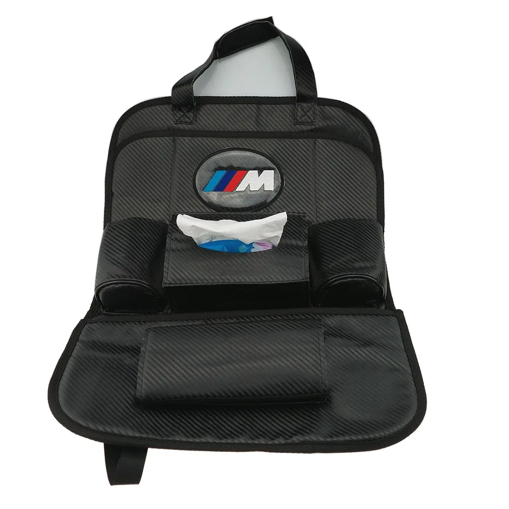 font b Car b font Back carbon fiber seat font b storage b font bag