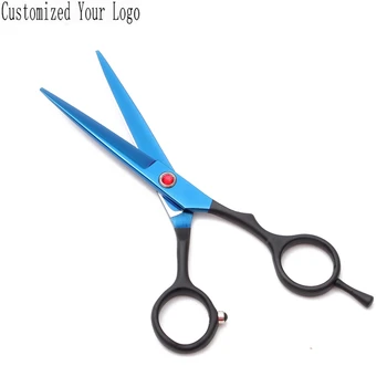 

5.5In. Engrave Logo Stainless Black Thinning Scissors Straight Shears Professional Hair Scissors Hairdressing Scissors Set C1029