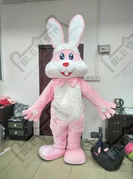 

plush fur pink bunny mascot costumes new cartoon pink rabbit mascot costumes