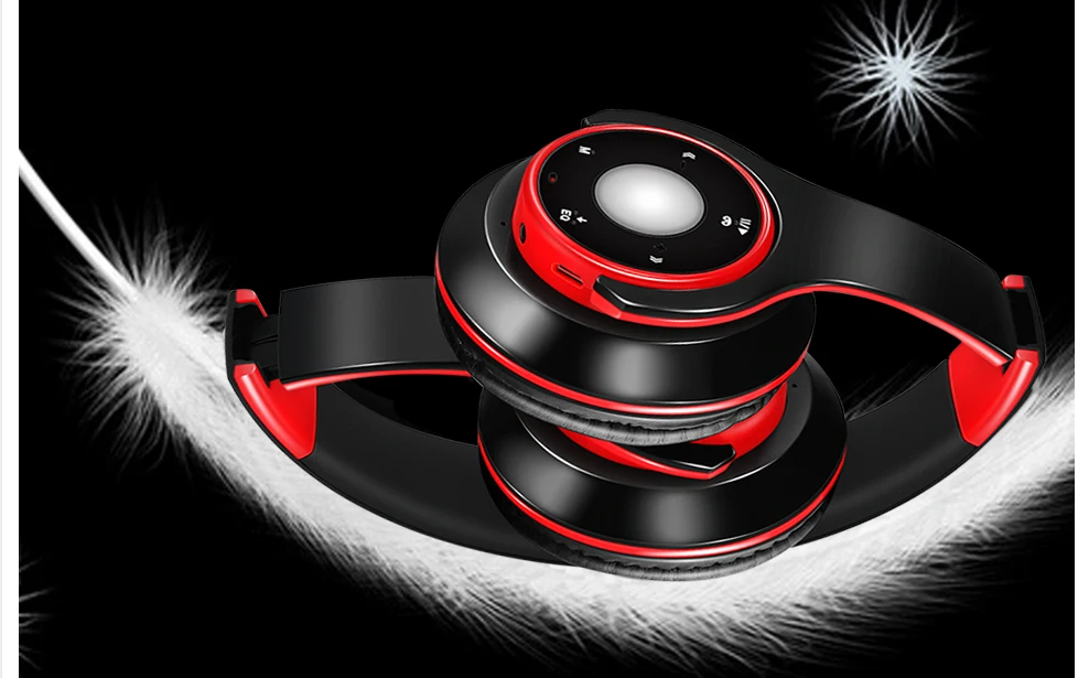 wireless headset Bluetooth earphones and headphone for girls samsung sport and SD card with mic HIFI stereo headphone in phone (2)