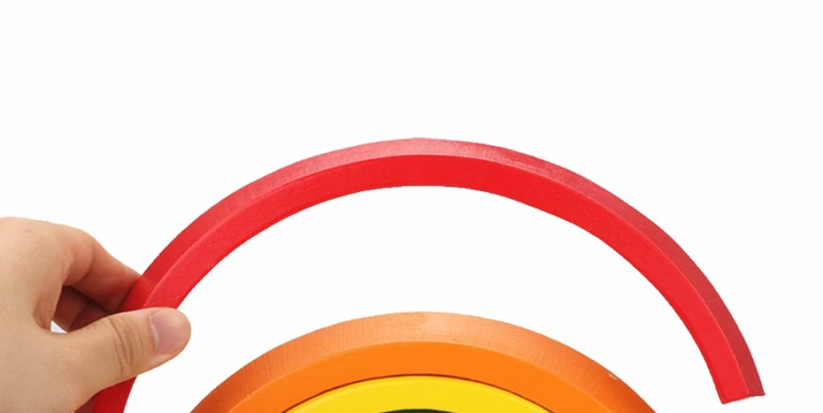 Brinquedos de Madeira do Arco-íris Blocos de Madeira Brinquedo para Crianças Montessori Buliding Bebê Educacional Aprendizagem Recursos Criativo Cor Presente 12 Blocos de madeira