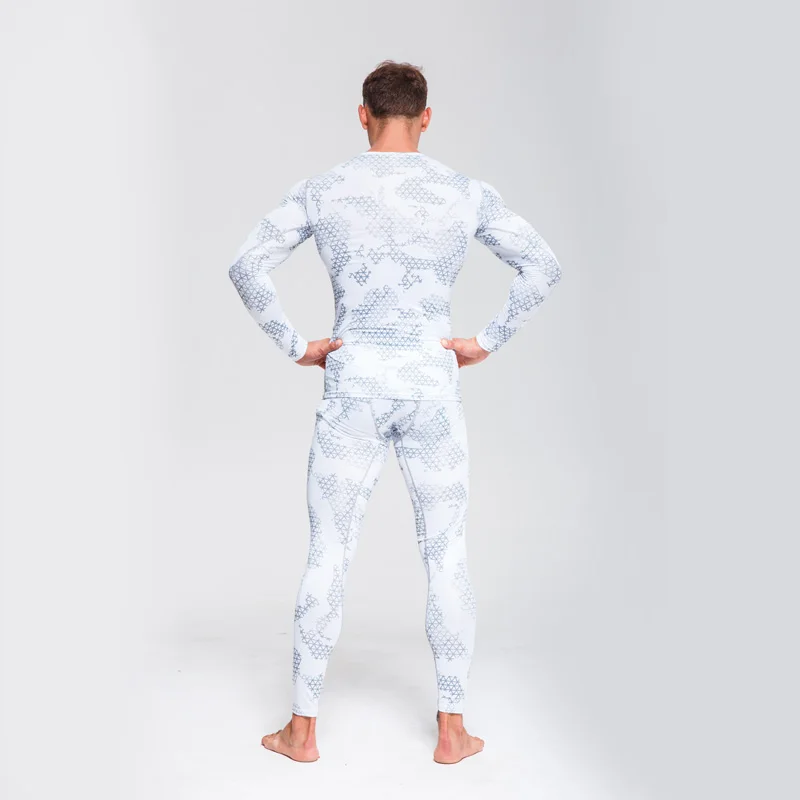 Kopen Mannen Ski Ondergoed Set Jogger Set Mannen Trainingspak Gym Man Compressie Kleding running Pak Camouflage Trainingspak Mannen
