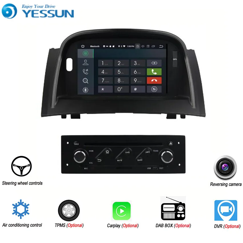 Flash Deal YESSUN Android 8.0 4G RAM For Renault Megane 2 Car Navigation GPS Multimedia Player mirror link Separate Radio Touch Screen DVD 1