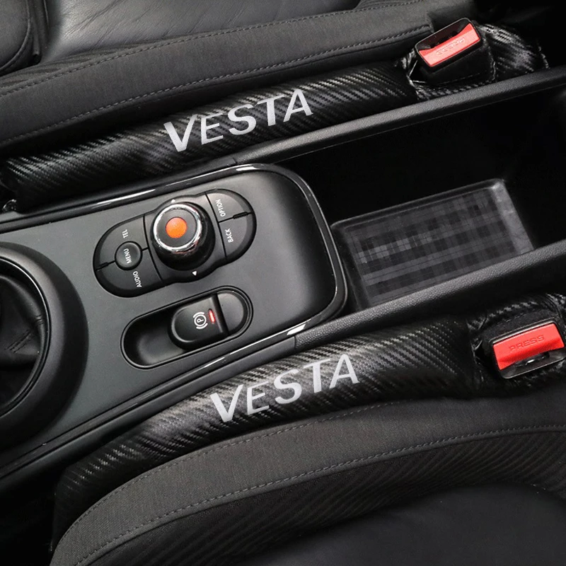 

1PCS Carbon Fiber Leakproof Protective Seat Gap Car Cover Pad for Lada Vesta Accessories Car Styling
