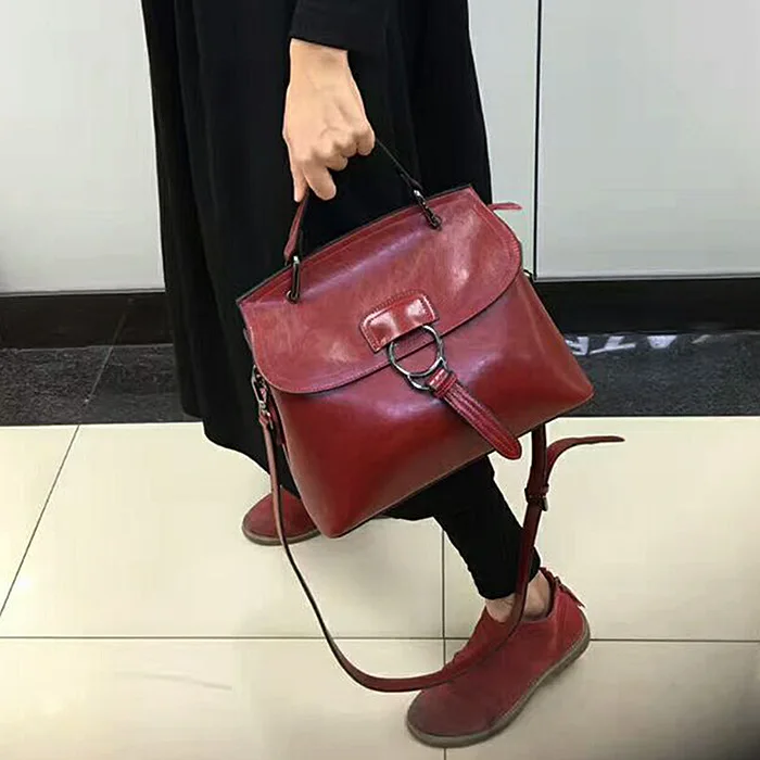 Высокое качество Для женщин Натуральная кожаные сумочки Для женщин Повседневное Tote плеча CrossBody сумки Дамская мода Курьерские сумки