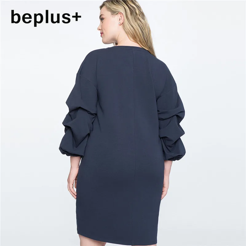 Eileen Elisa Puff Sleeve Dresses Maxi Elegant Women Autumn Fashion Casual Loose Dress Knee Length Plus Size 5xl Eileen Elisa Puff Sleeve Dresses Maxi Elegant Women Autumn Fashion Casual Loose Dress Knee Length Plus Size 5xl