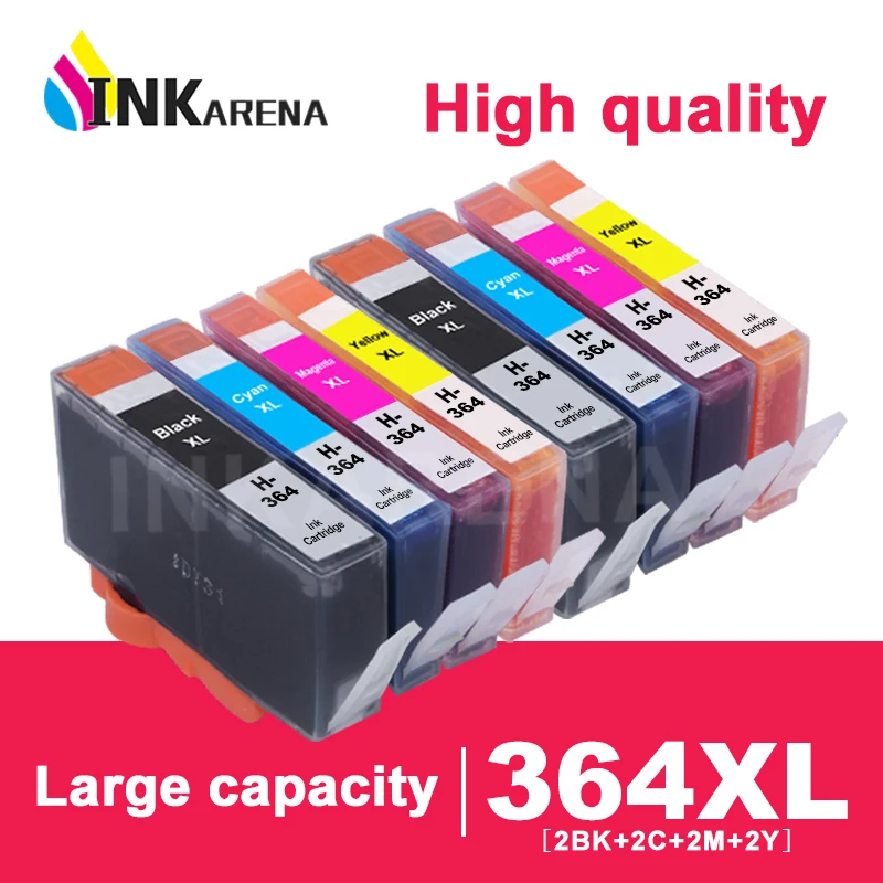 INKARENA 2 комплекта 364XL полная фотография для HP 364 XL Deskjet 3070A 5510 6510 B209a C510a C309a
