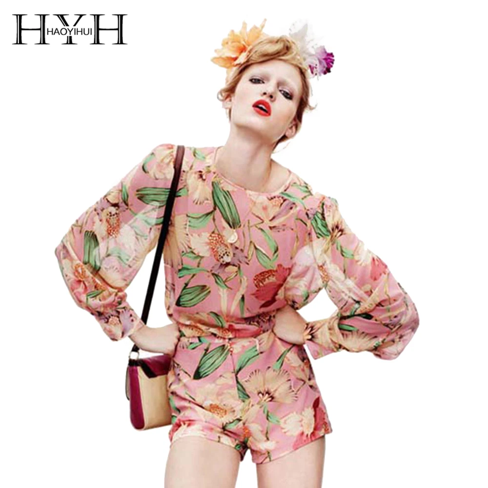 chiffon crew neck plain puff sleeve long sleeve blouse