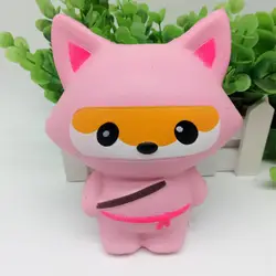 Ниндзя Squeeze игрушки снятие стресса Jumbo подарки сбор кулон Squishy Ninja Cat крем ароматический медленный рост дети Squeeze Rising