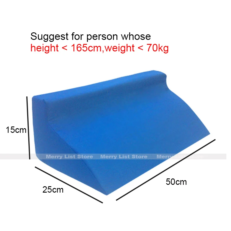 Пена поясничная подушка для поддержки спины эргономичная клиновидная боковая подушка для сна подушка для тела кресло кровать помощь для отдыха для инвалидов уход за больными - Цвет: 50x25x15-Blue